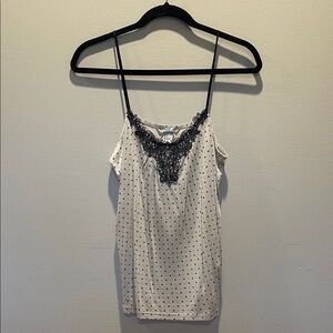 H&M Cream and Black Lace Camisole